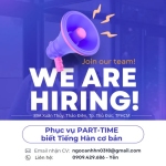 Quán ăn Hàn Quốc tuyển nhân viên Part - Time biết tiếng Hàn cơ bản