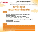 Công ty KSM ENG VINA tuyển dụng