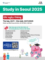 ​STUDY IN SEOUL 2025 – CƠ HỘI GẶP GỠ 12 TRƯỜNG ĐẠI HỌC HÀNG ĐẦU TẠI SEOUL (HÀN QUỐC) ​